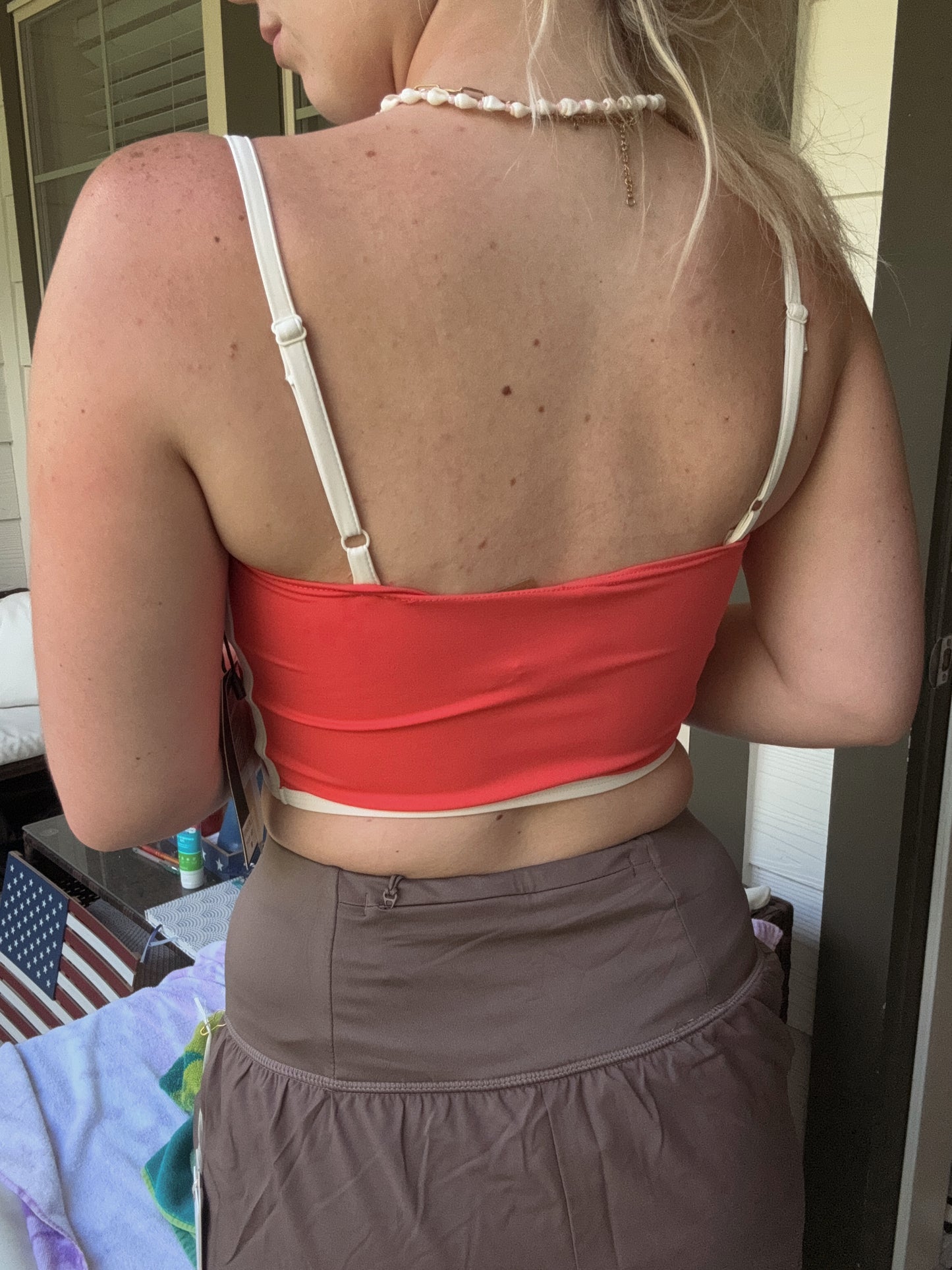 Coral Padded Top