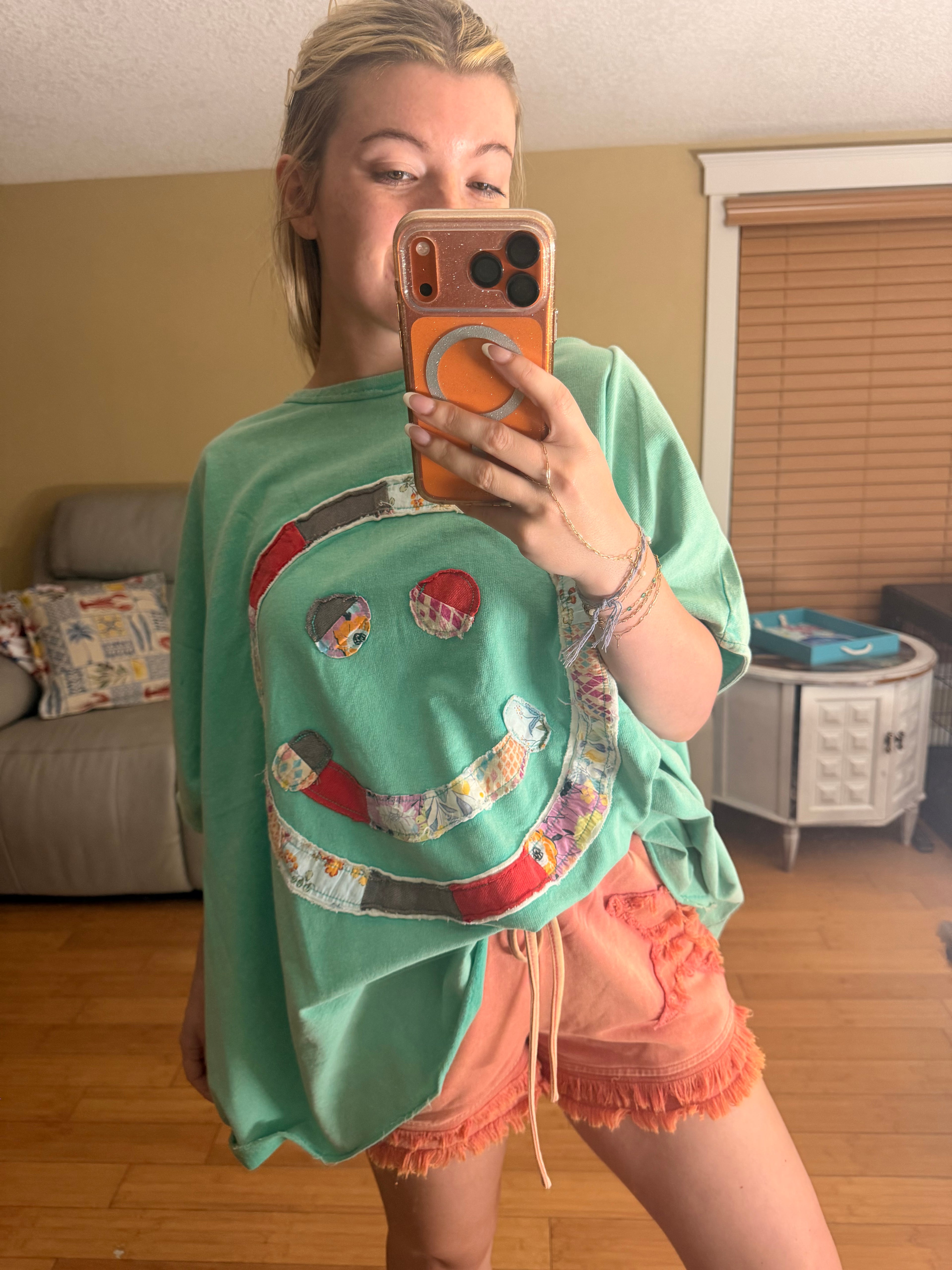 Smiley Easel Oversized Top