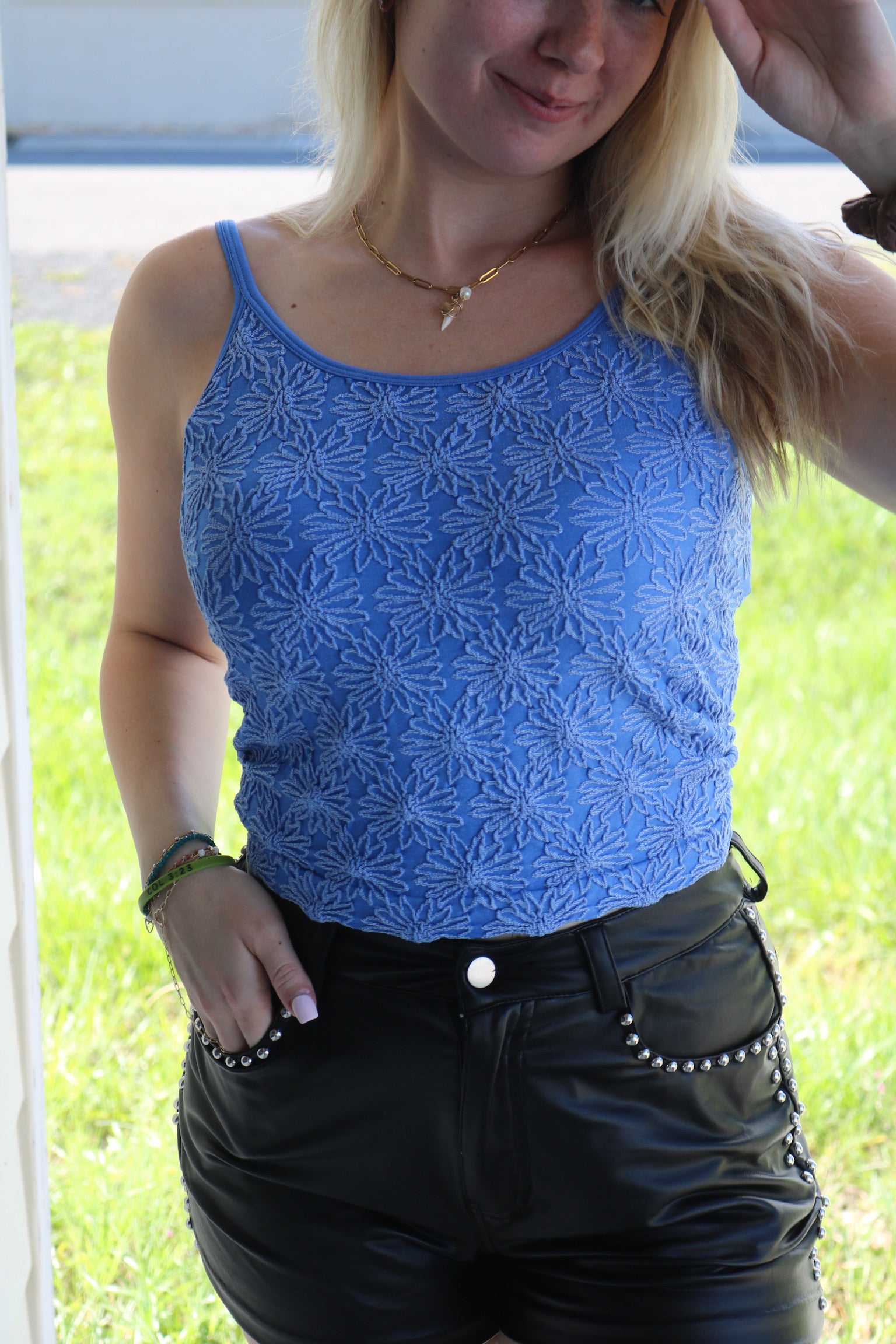 Delicate & Blue Padded Tank