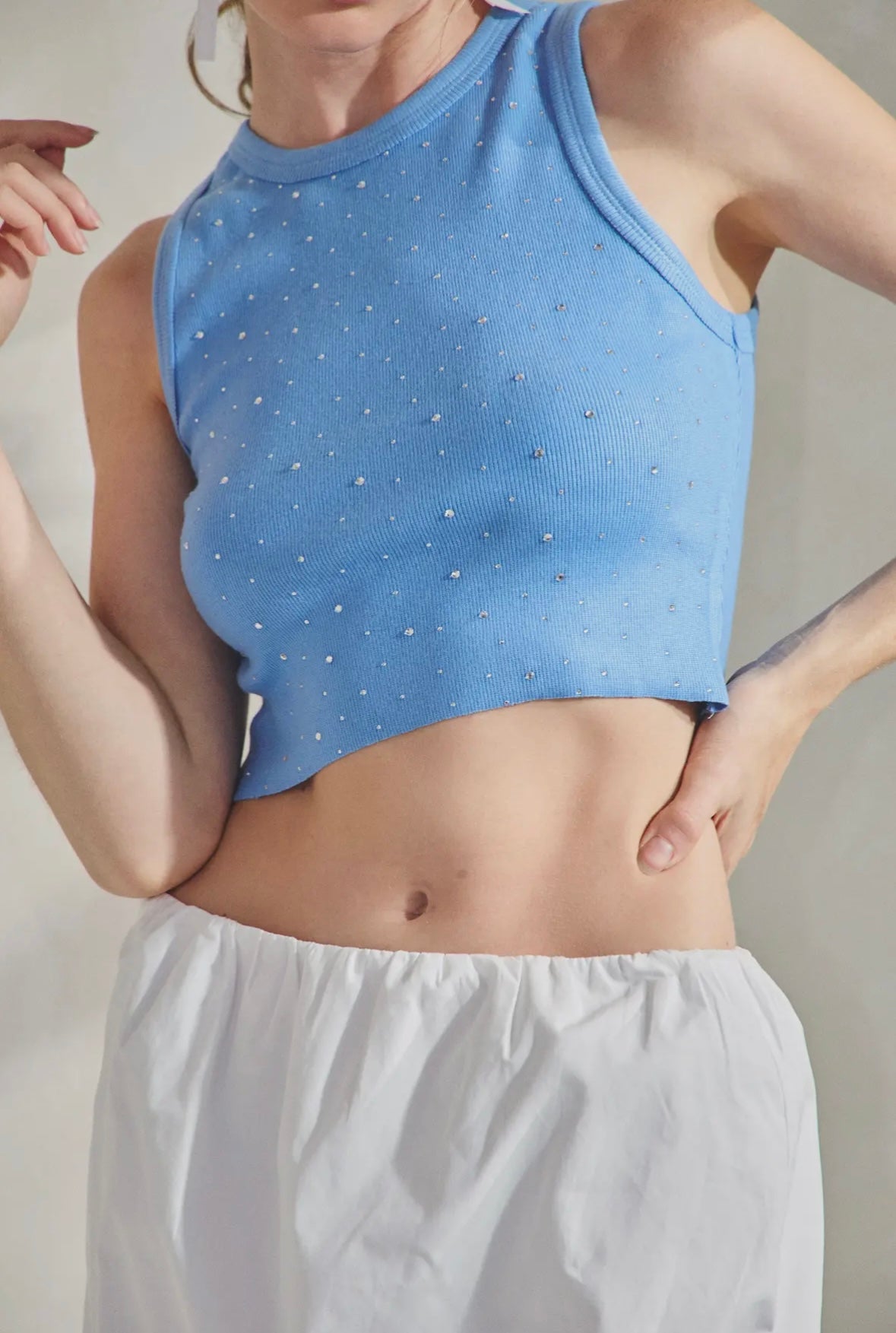 Blue Belle Rhinestone Tank