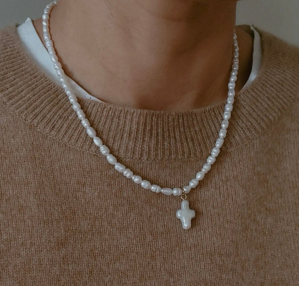 Freshwater Gold Plated Nickel Free Cross