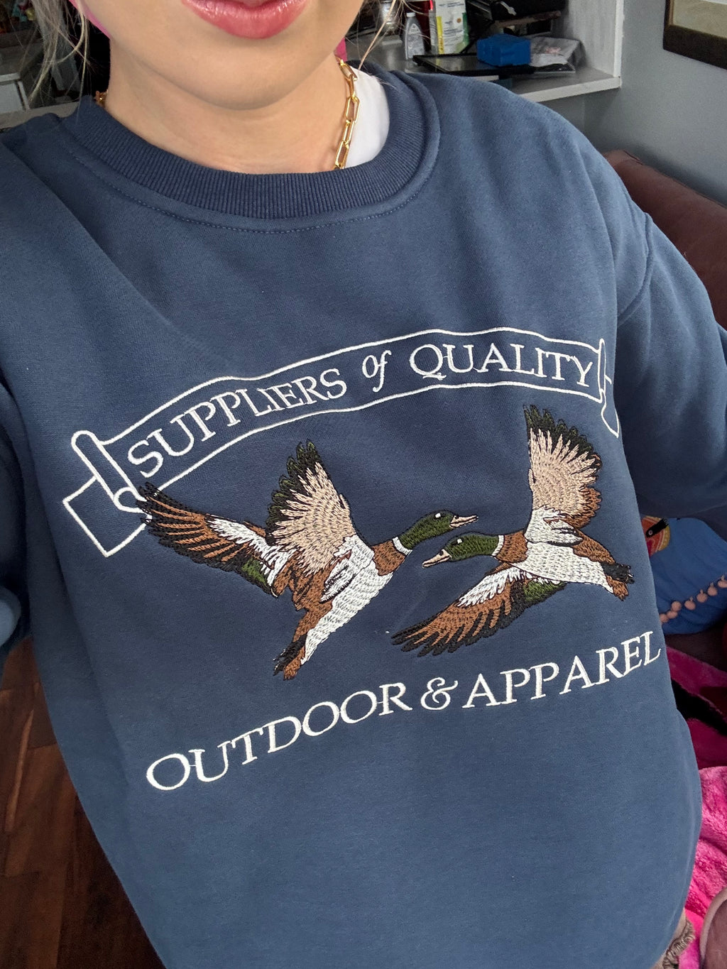 Outdoor Apparel Embroidered Pullover