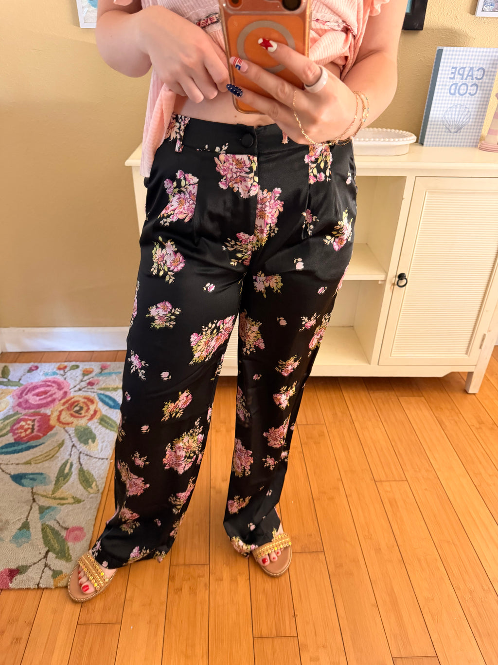 Bouquet Satin Pants