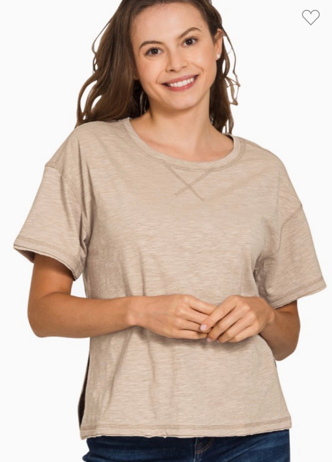 Ash Mocha Henley Tee