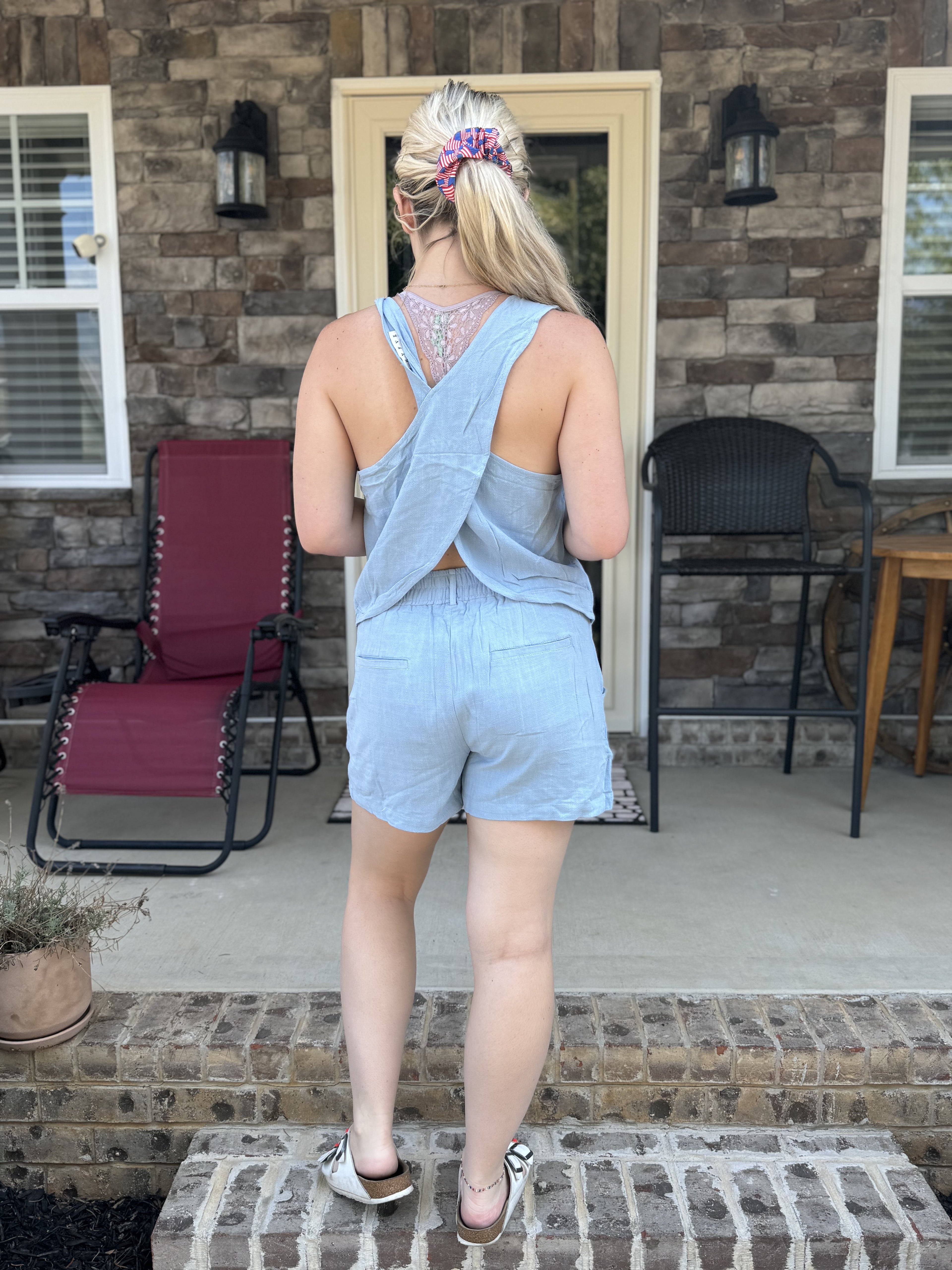 Go Big Blue Linen Set