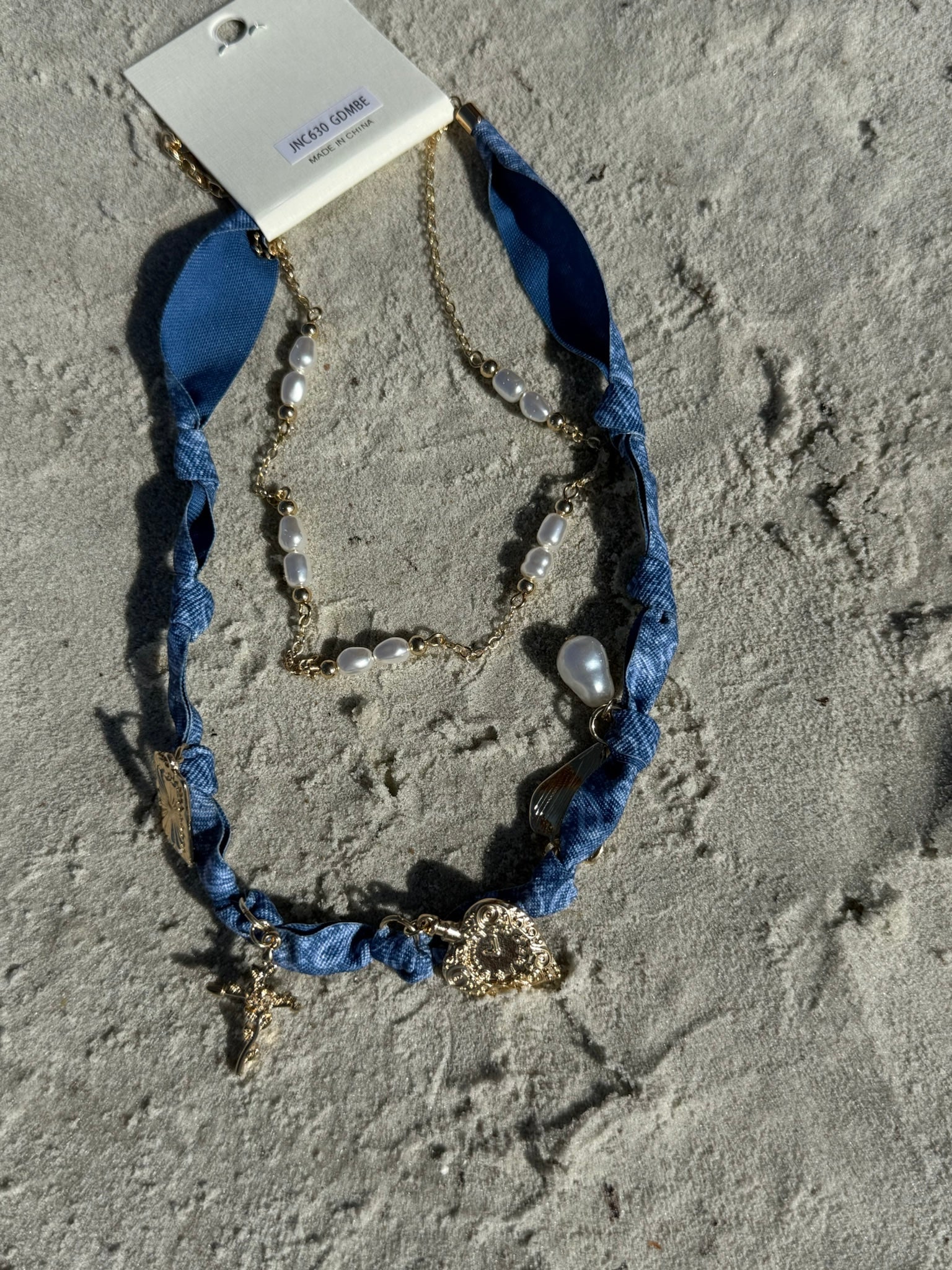 Blue Jean Charm Necklace