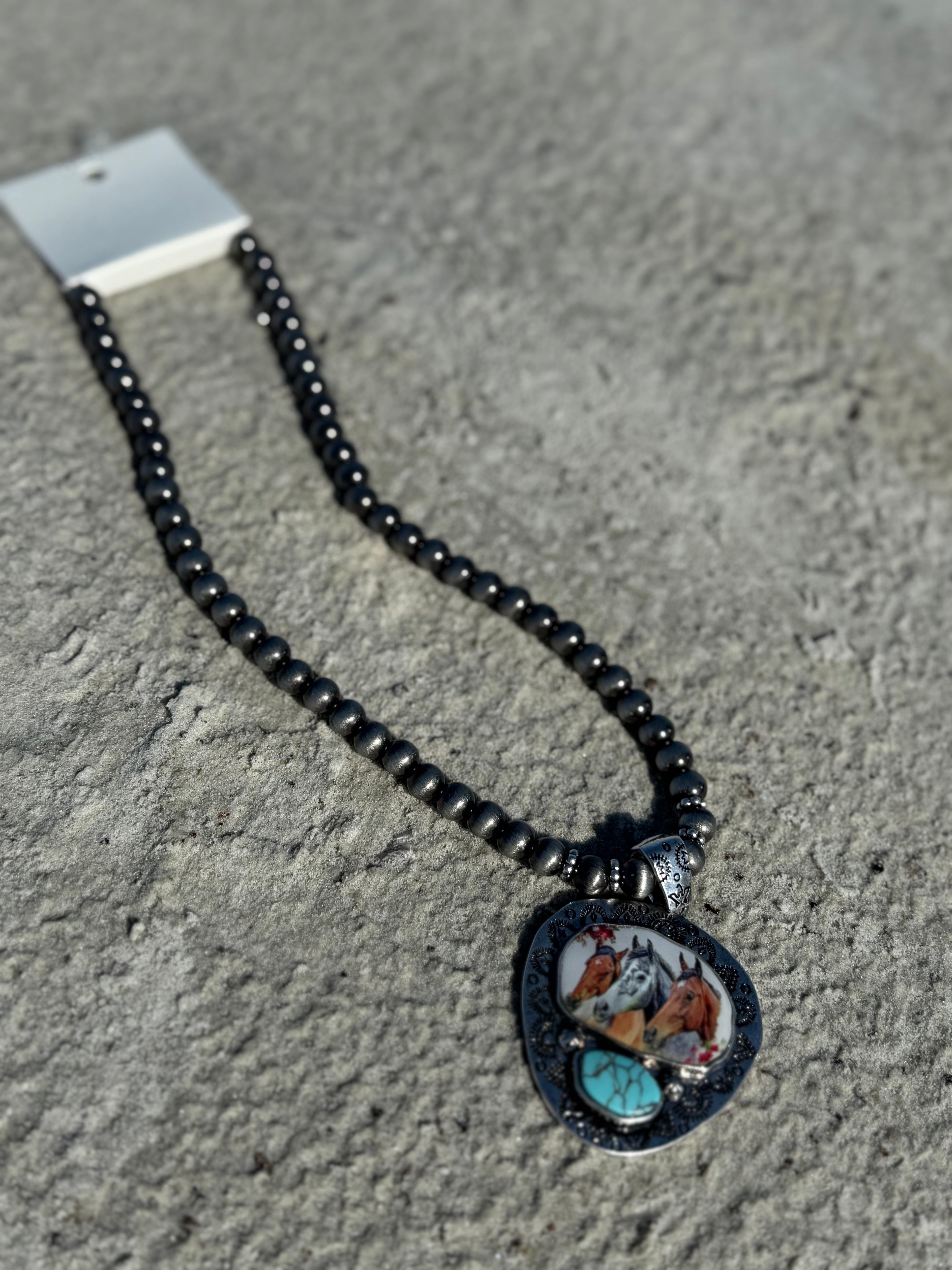 Horse Pendant Necklace