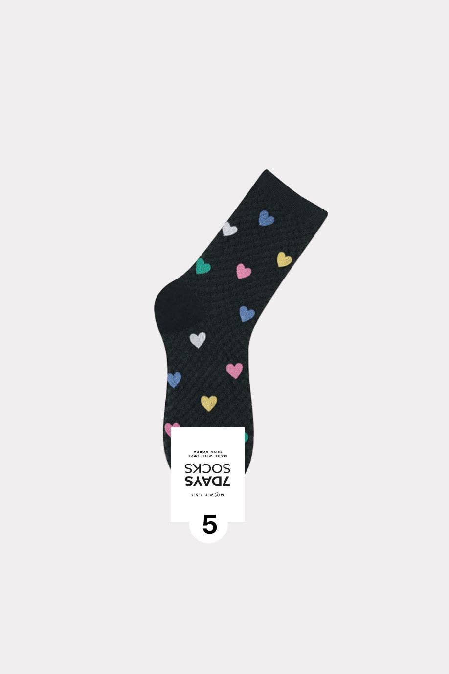 Women's Heart Pattern Netting Thread Crew Socks: KW-C-288-4