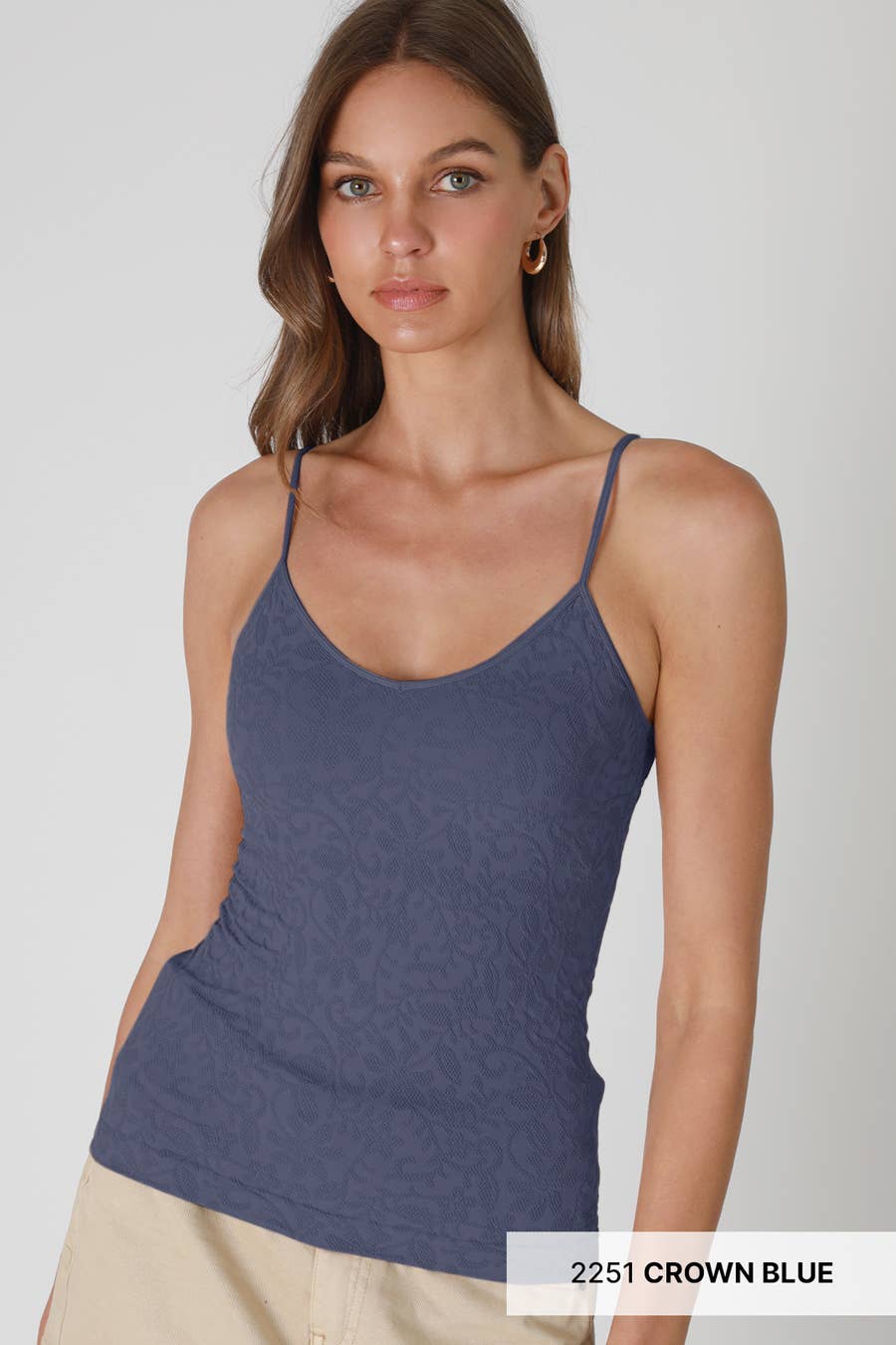 NS8475 - Lace Textured Cami: 2259 Marina