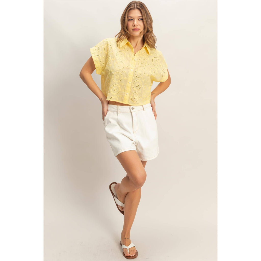 Enzyme Wash Denim Shorts: L.BLUE / S-M-L(2-2-2)
