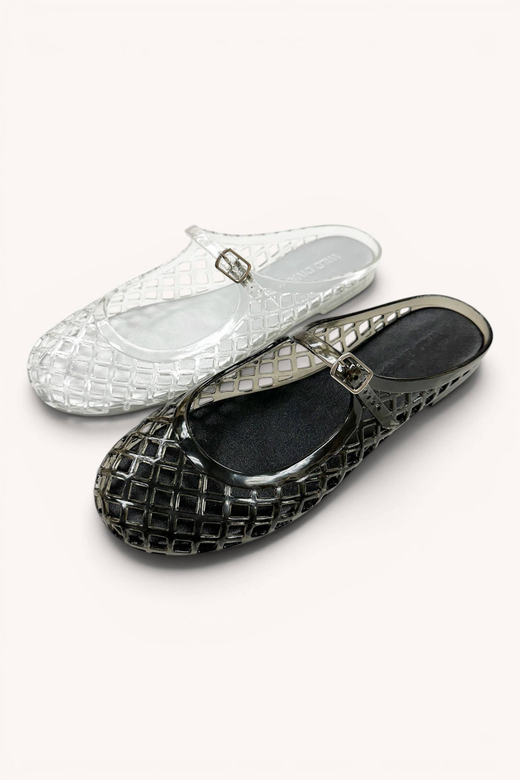 BEVER-01 Jelly Mary Jane Mule Flats Trending Fisherman Mesh : BROWN / 5-6-7-8-9-10(2-4-5-4-2-1)
