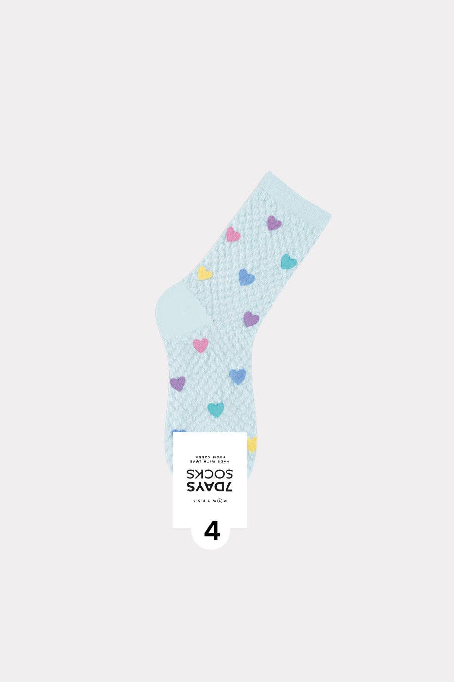 Women's Heart Pattern Netting Thread Crew Socks: KW-C-288-4